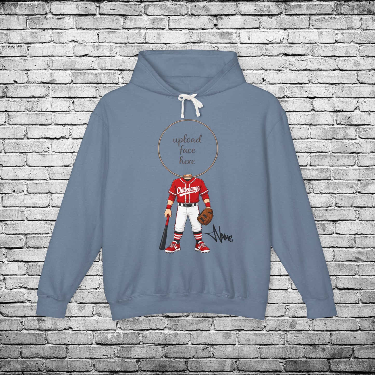 Chittenango Baseball (Light Skin Tone) Custom Caricature Hoodie - Comfort Colors Brand