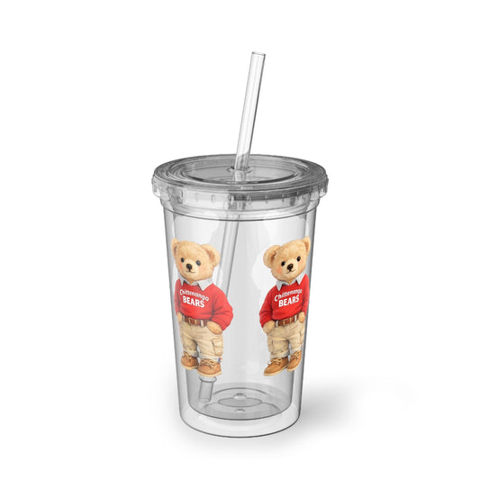 Chittenango Red Sweater Bear Tumbler