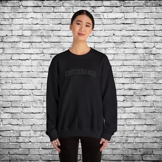 Chittenango Black Embroidered Sweatshirt