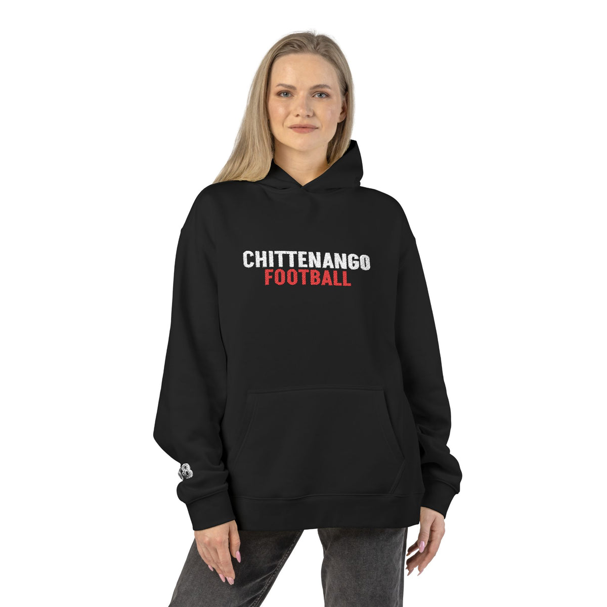 Custom Number Chittenango Football Red Embroidery - AS Colour