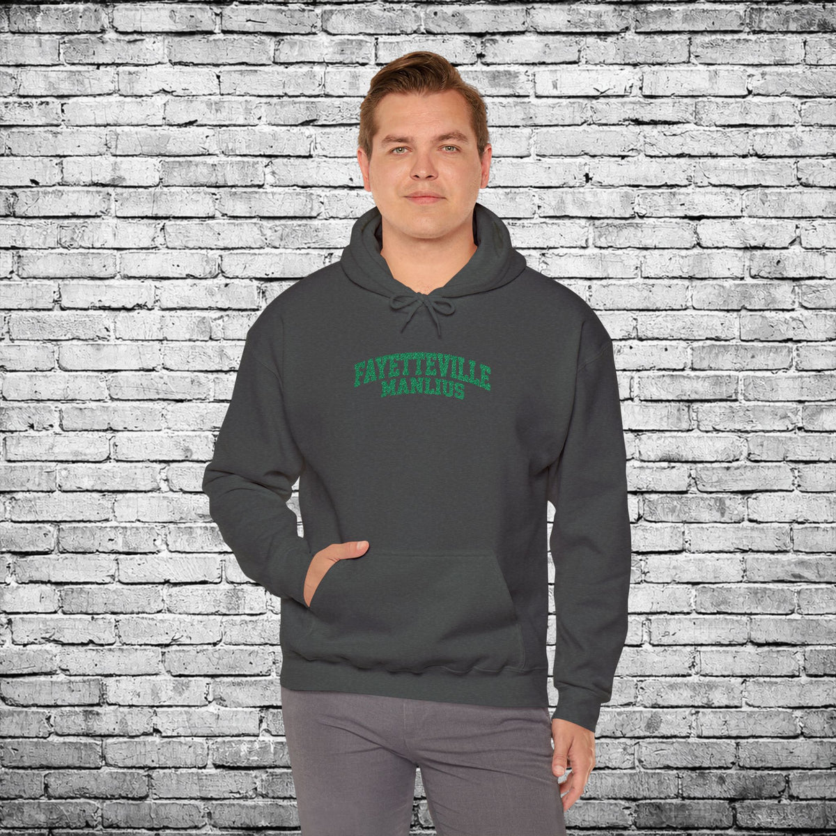 Fayetteville Manlius Green Embroidered Hoodie