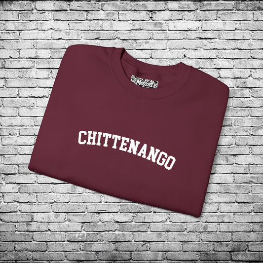 Chittenango White Embroidered Sweatshirt