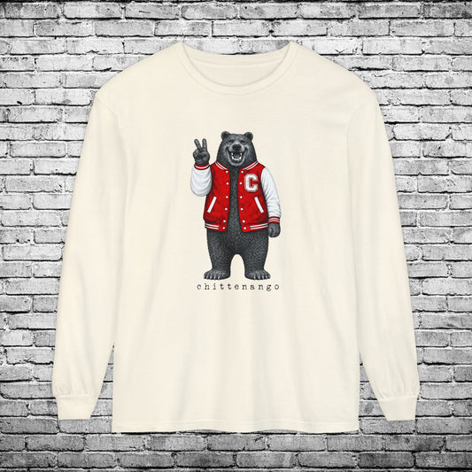 Chittenango Peace Bear Long Sleeve T - Comfort Colors Brand