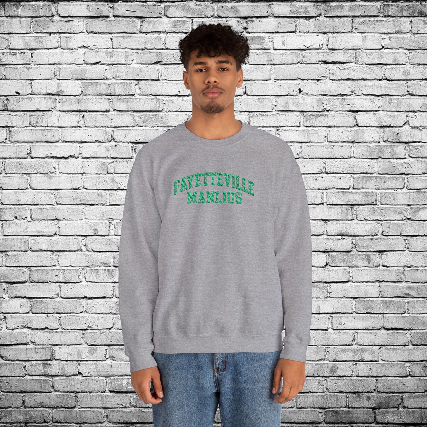 Fayetteville Manlius Green Embroidered Sweatshirt
