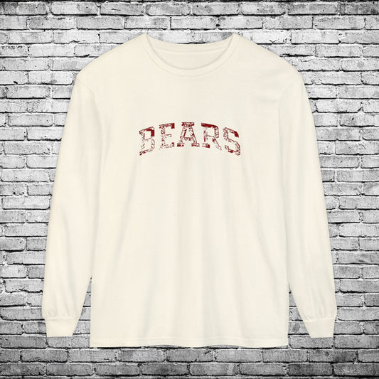 Chittenango Distressed Bears Long Sleeve T - Comfort Colors Brand