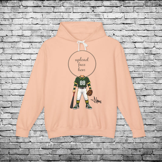 Zone Baseball (Light Skin Tone) Custom Caricature Hoodie