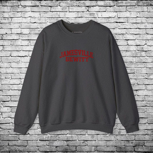 Jamesville Dewitt Red Embroidered Sweatshirt