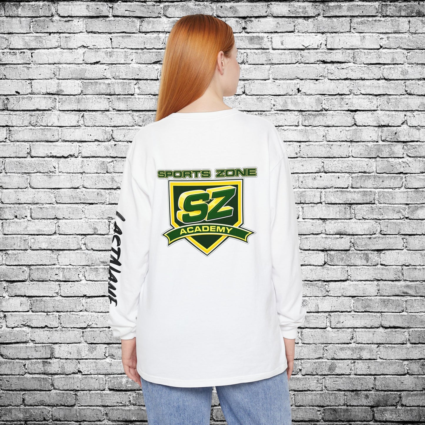Sports Zone Custom Name and Number Long Sleeve T - Comfort Colors