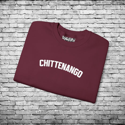 Chittenango White Embroidered Sweatshirt