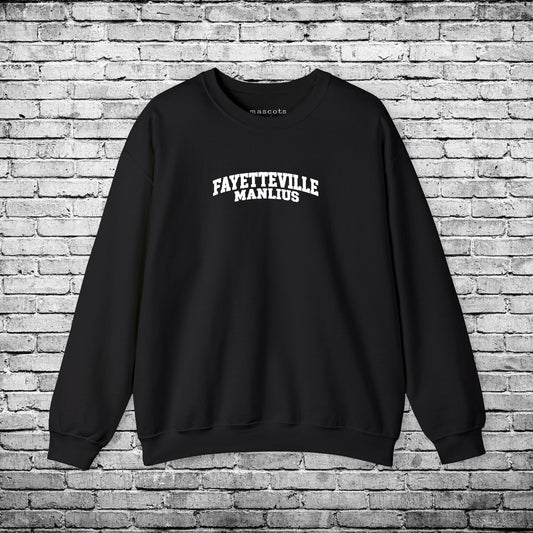 Fayetteville Manlius White Embroidered Sweatshirt