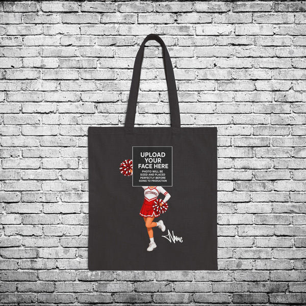 Chittenango Cheerleader (Light Skin Tone) Custom Caricature Tote Bag - Custom Colors Brand