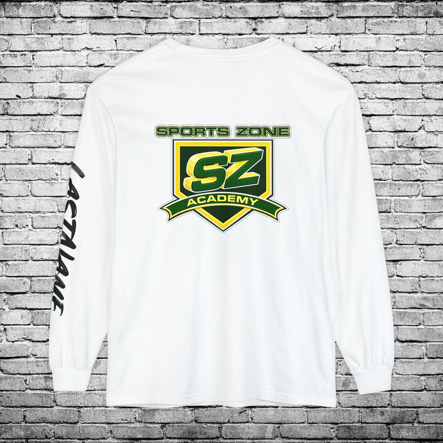 Sports Zone Custom Name and Number Long Sleeve T - Comfort Colors