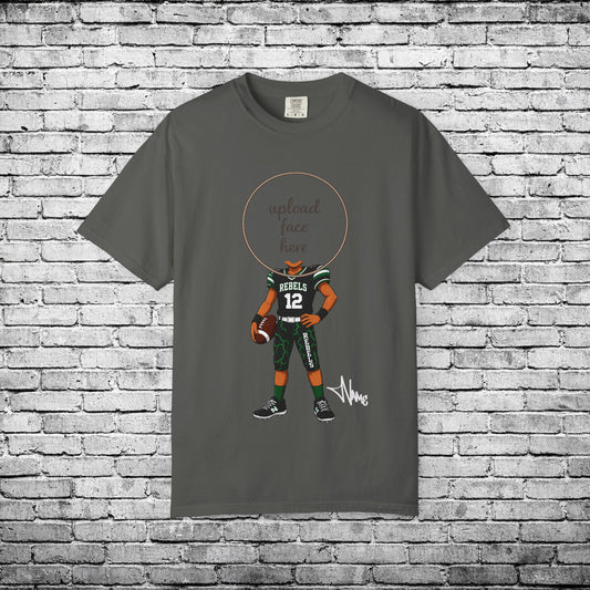 Rebels Football (Dark Skin Tone) - Custom Caricature T - Custom Colors Brand