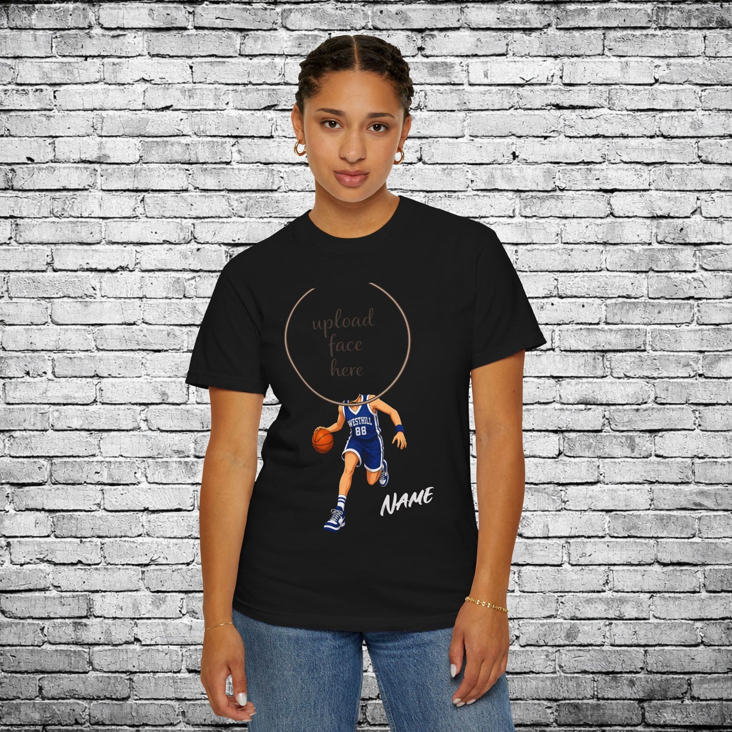 Westhill Basketball (Female) Custom Caricature T - Comfort Colors Brand