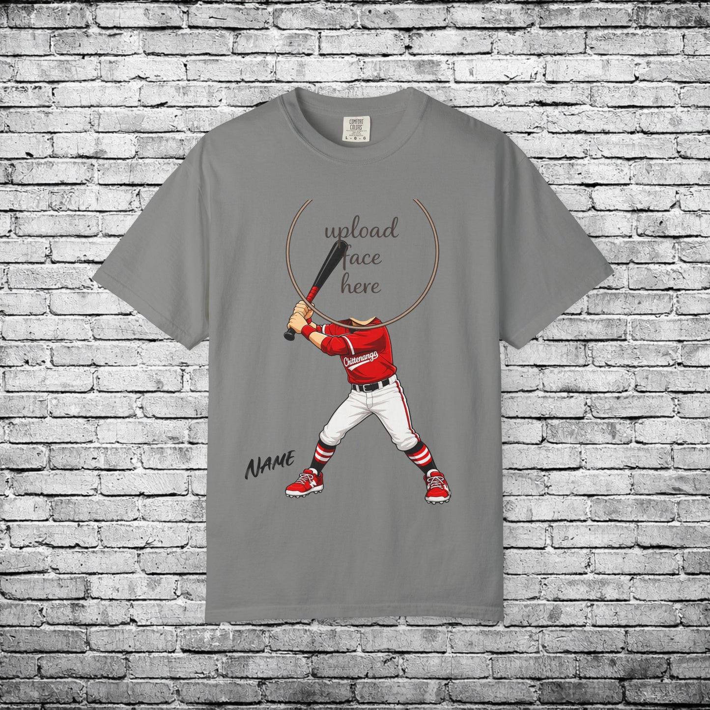 Chittenango Baseball Custom Caricature T - Comfort Colors Brand