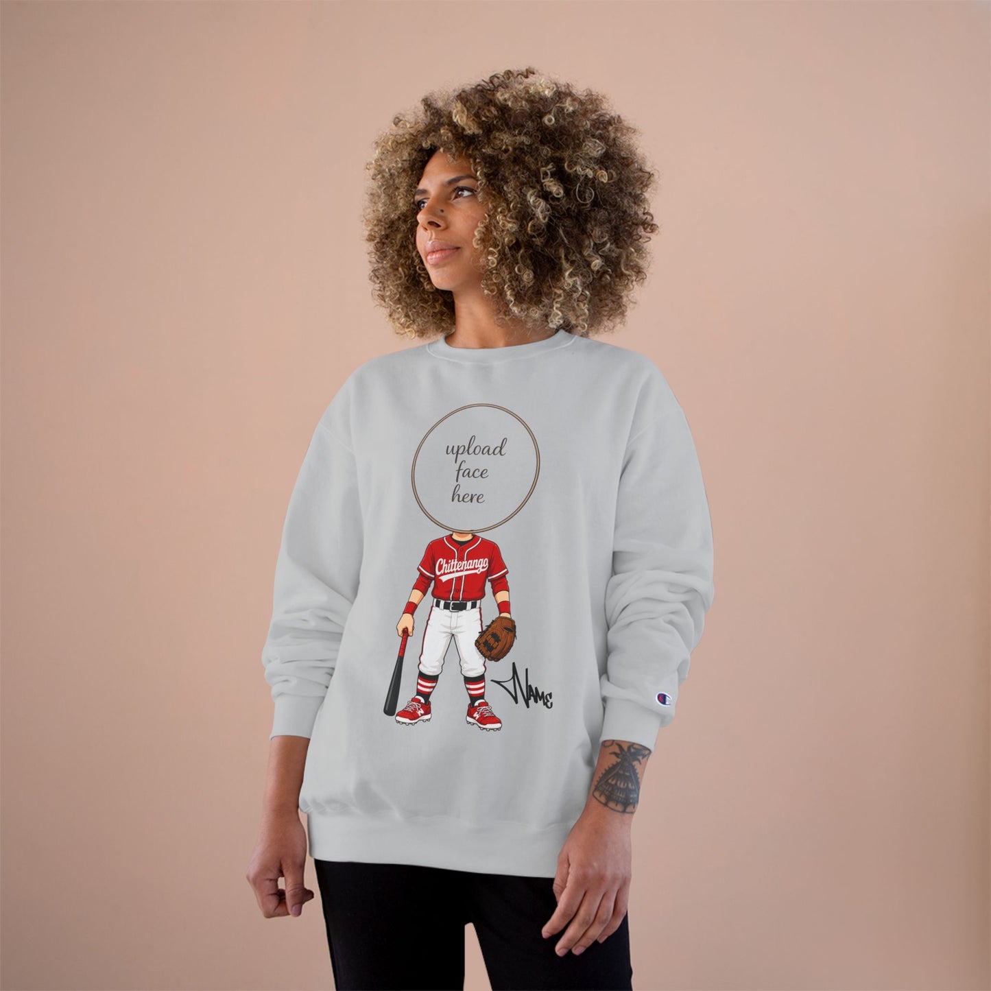 Chittenango Baseball Crewneck Sweatshirt (Light Skin Tone) - Champion Brand