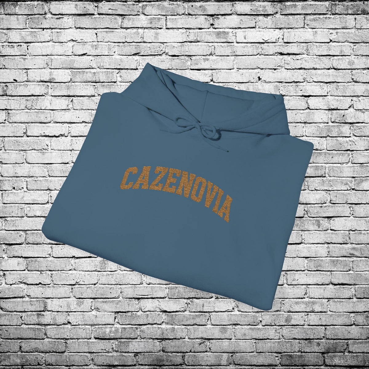 Cazenovia Gold Embroidered Hoodie