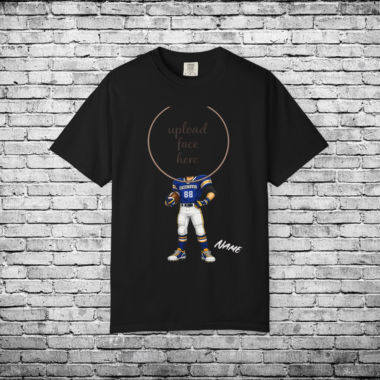 Cazenovia Football Custom Caricature T - Comfort Colors Brand