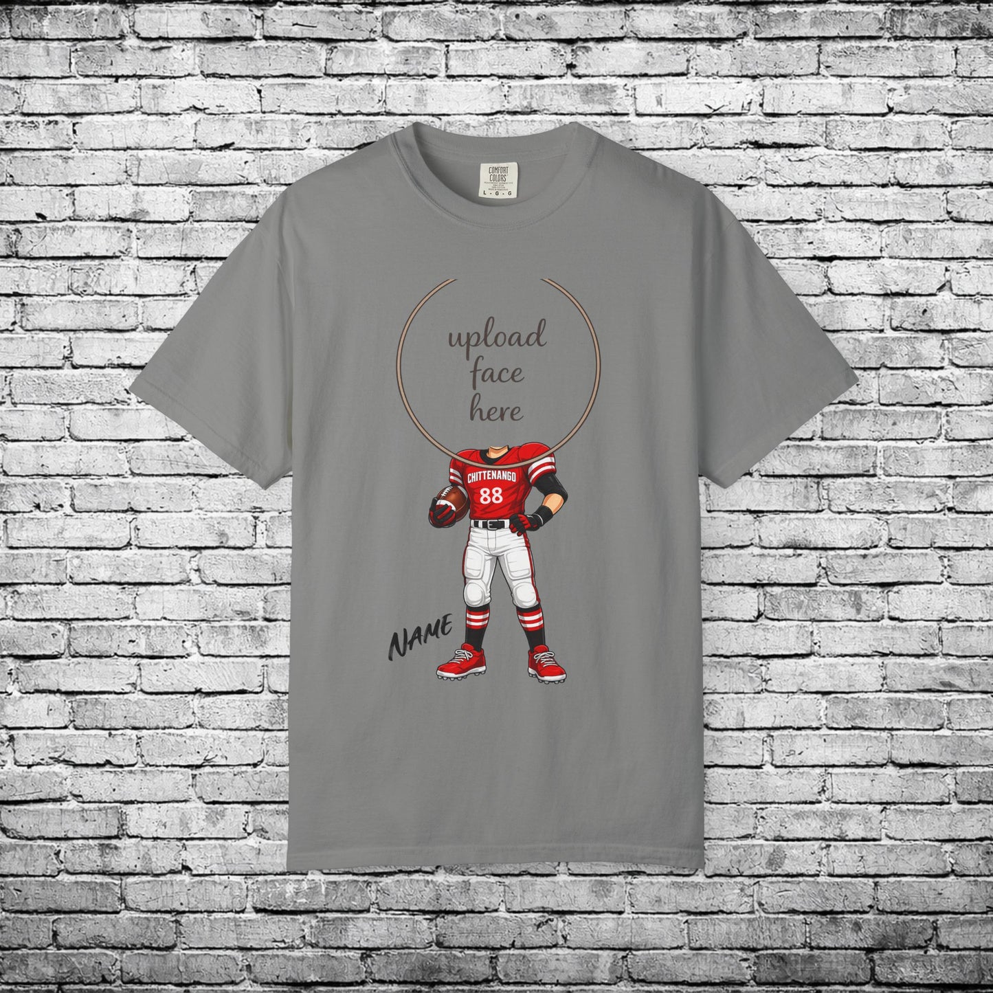 Chittenango Football Custom Caricature T - Comfort Colors Brand