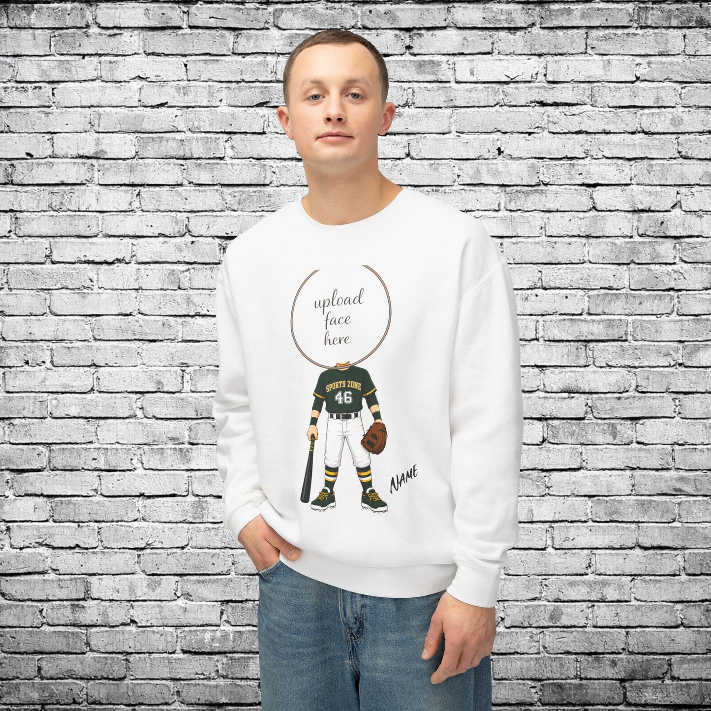 Sports Zone Custom Caricature Crewneck Sweatshirt - Comfort Colors