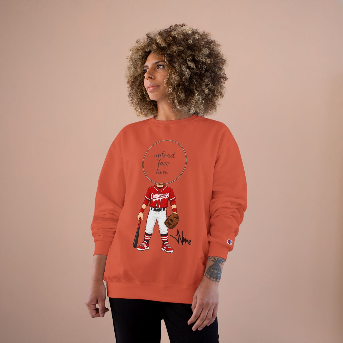 Chittenango Baseball Crewneck Sweatshirt (Light Skin Tone) - Champion Brand