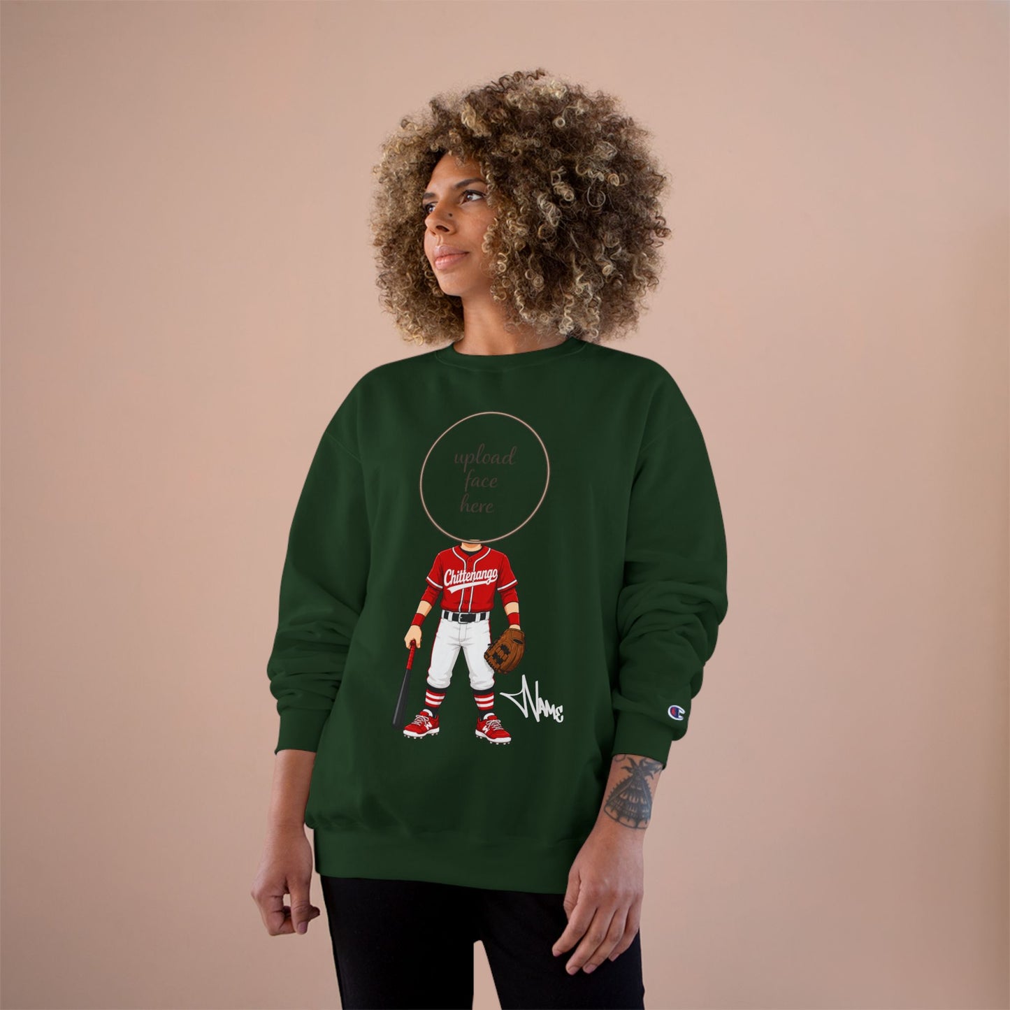 Chittenango Baseball Crewneck Sweatshirt (Light Skin Tone) - Champion Brand
