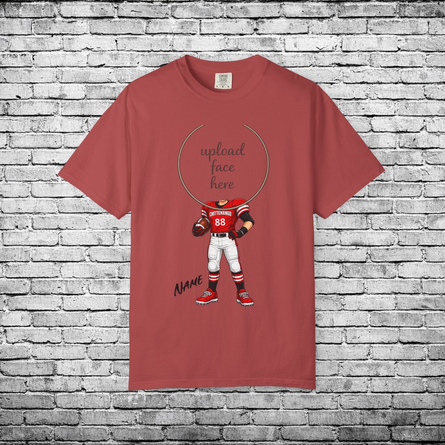Chittenango Football Custom Caricature T - Comfort Colors Brand