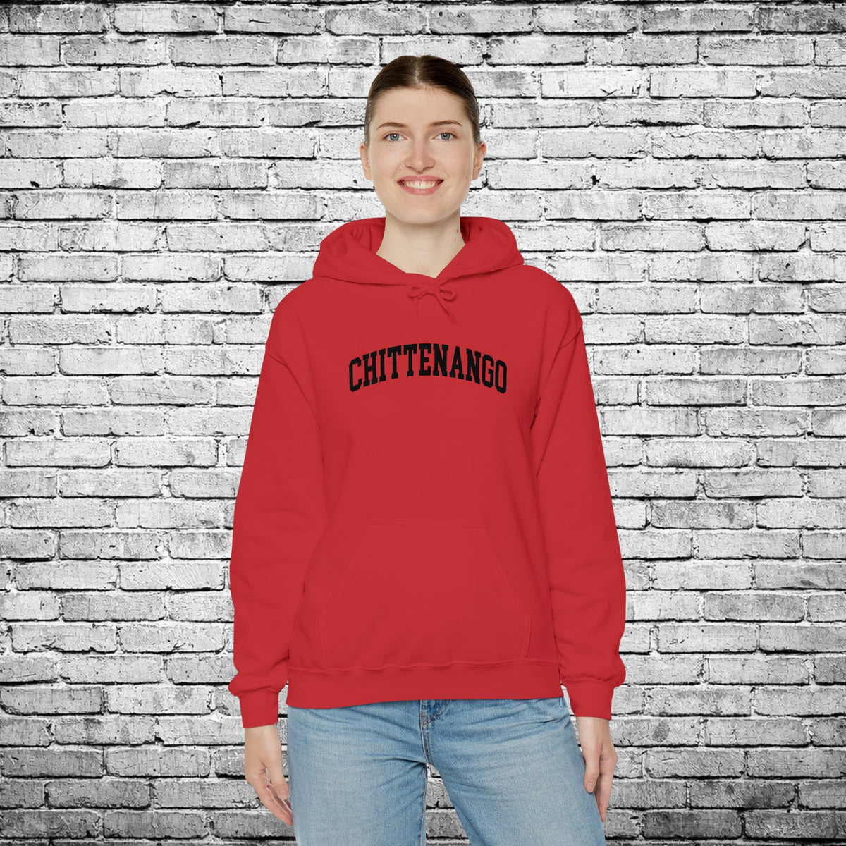 Chittenango Black Embroidered Hoodie