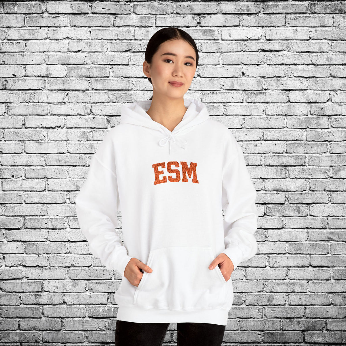 ESM Orange Embroidered Hoodie
