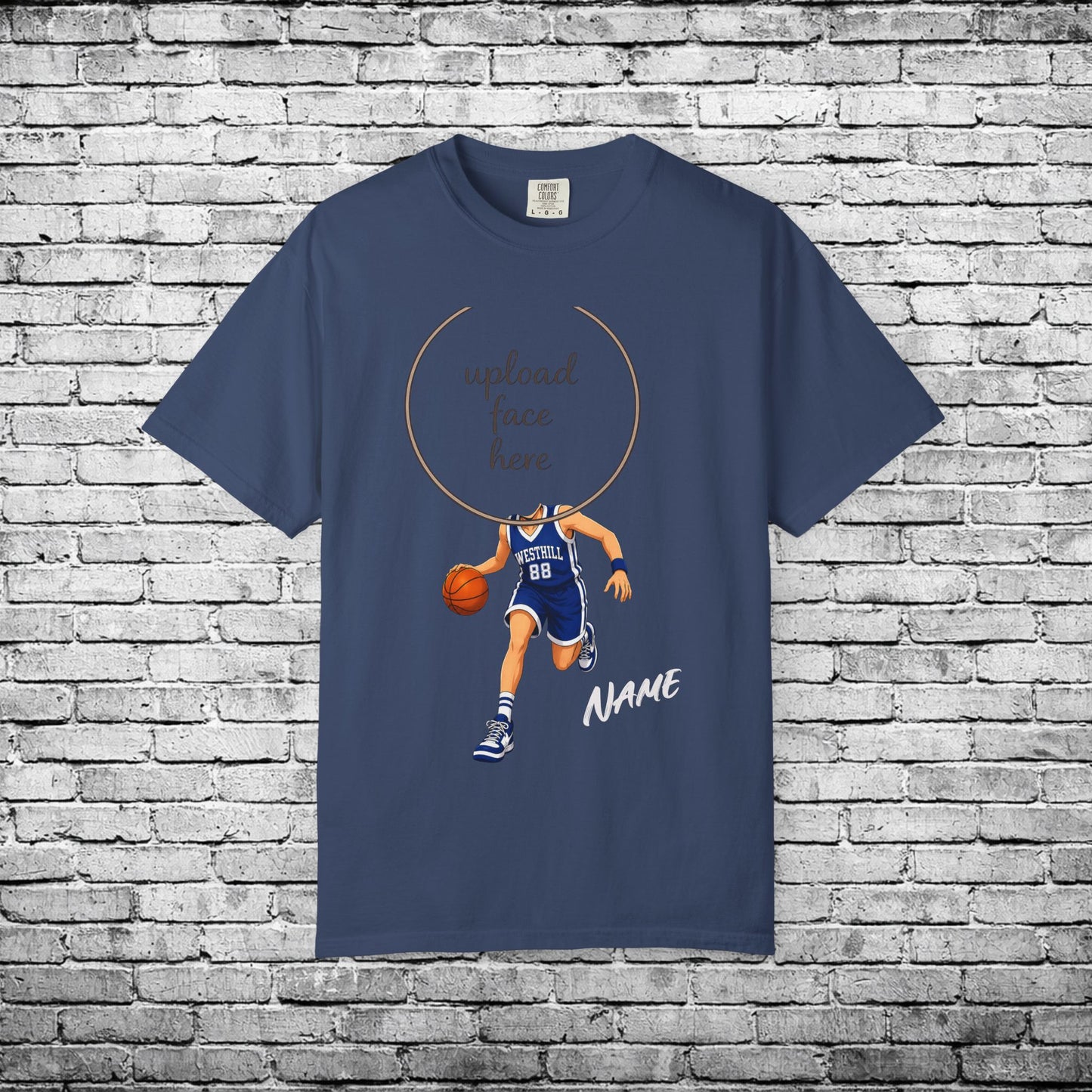 Westhill Basketball (Female) Custom Caricature T - Comfort Colors Brand