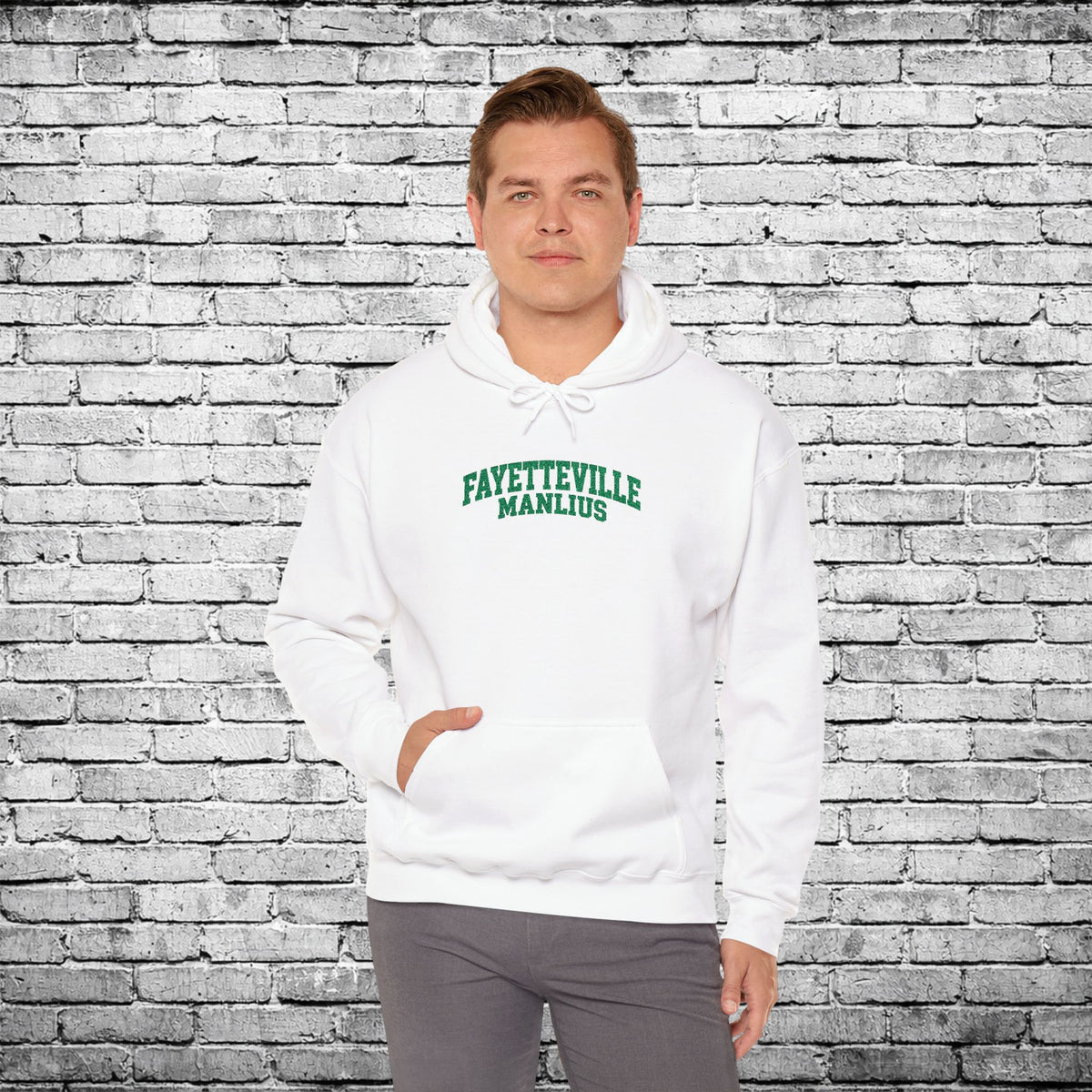 Fayetteville Manlius Green Embroidered Hoodie