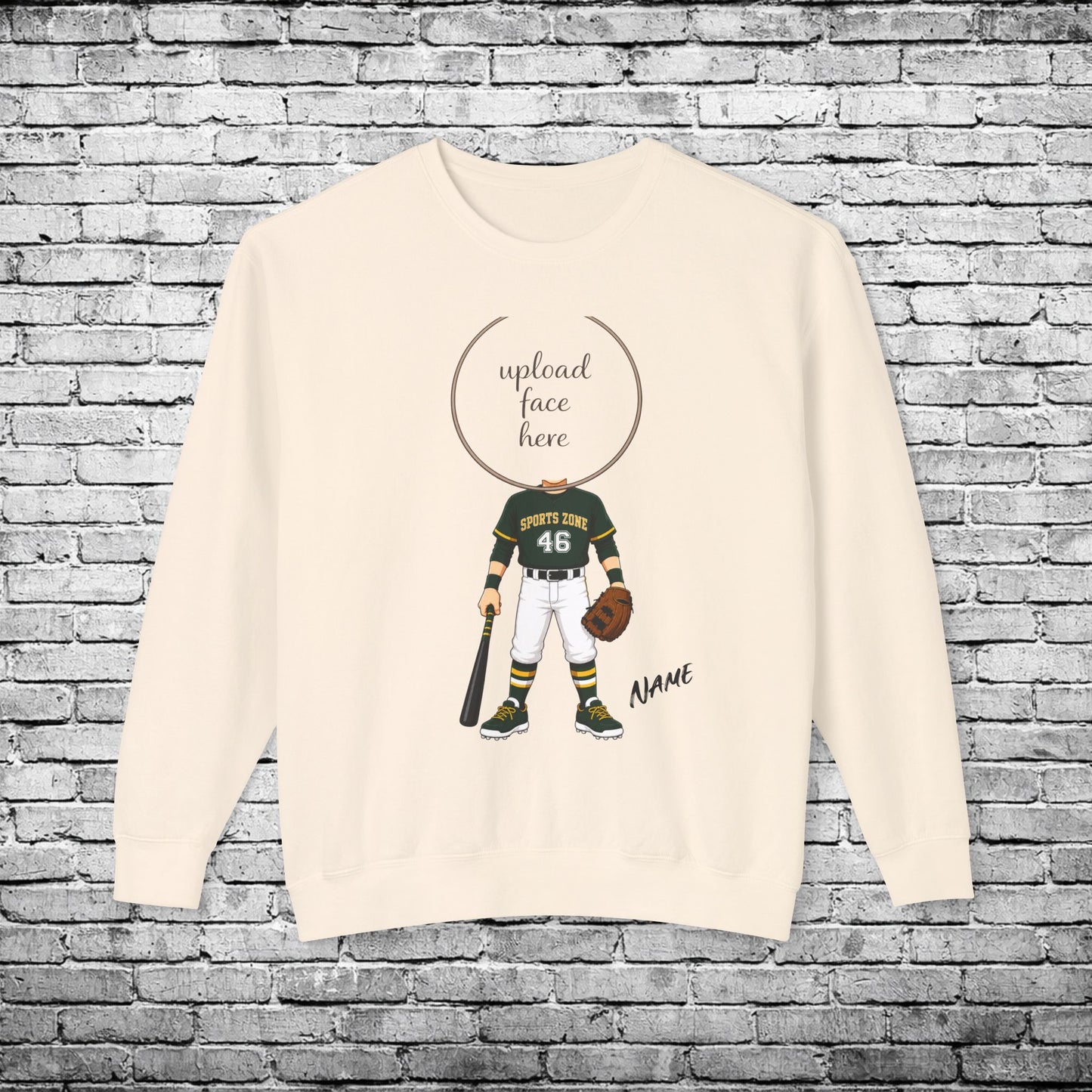 Sports Zone Custom Caricature Crewneck Sweatshirt - Comfort Colors