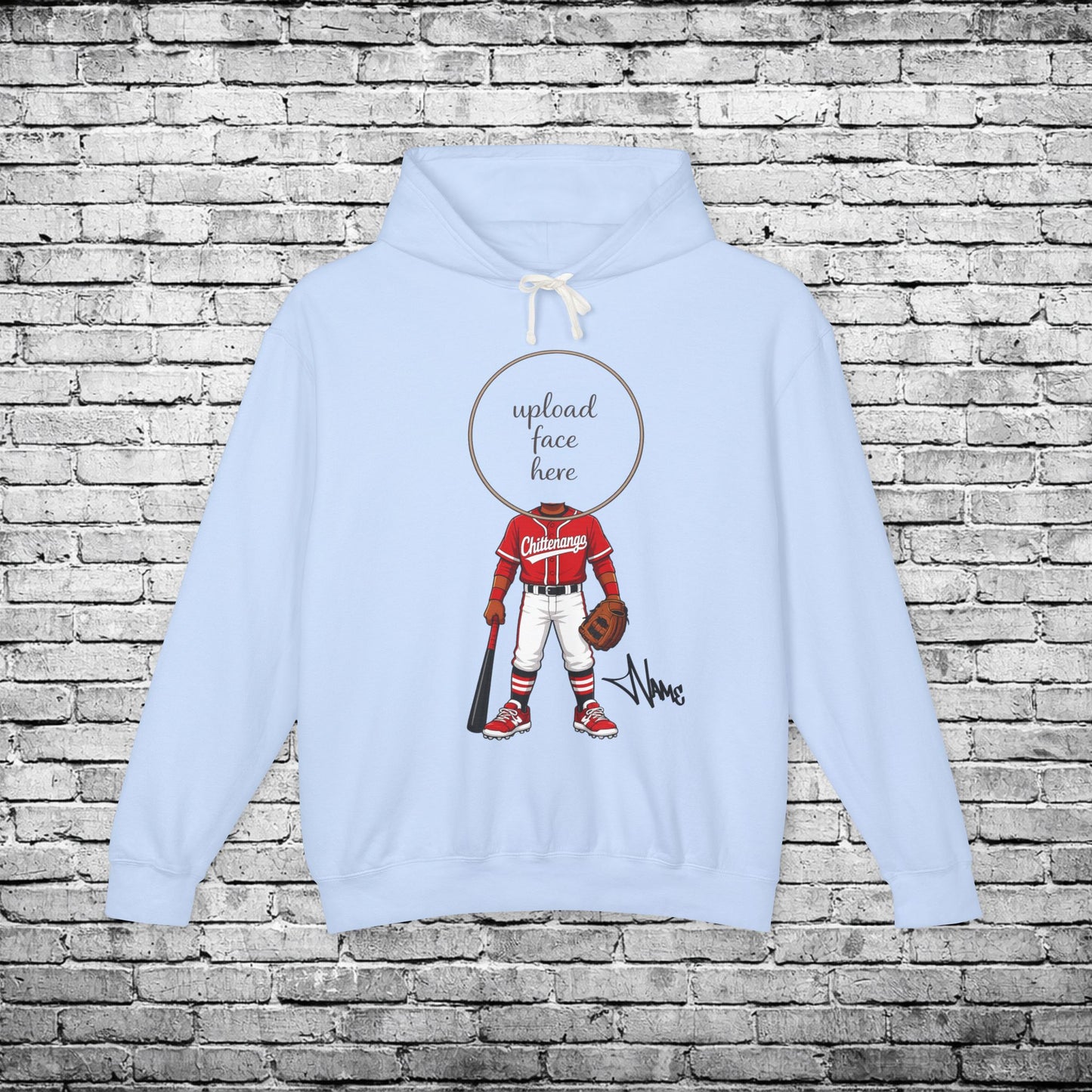 Chittenango Baseball (Dark Skin Tone) Custom Caricature Hoodie - Comfort Colors Brand