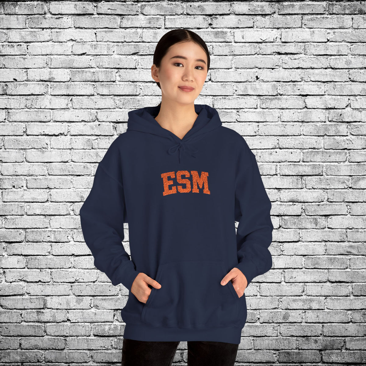 ESM Orange Embroidered Hoodie
