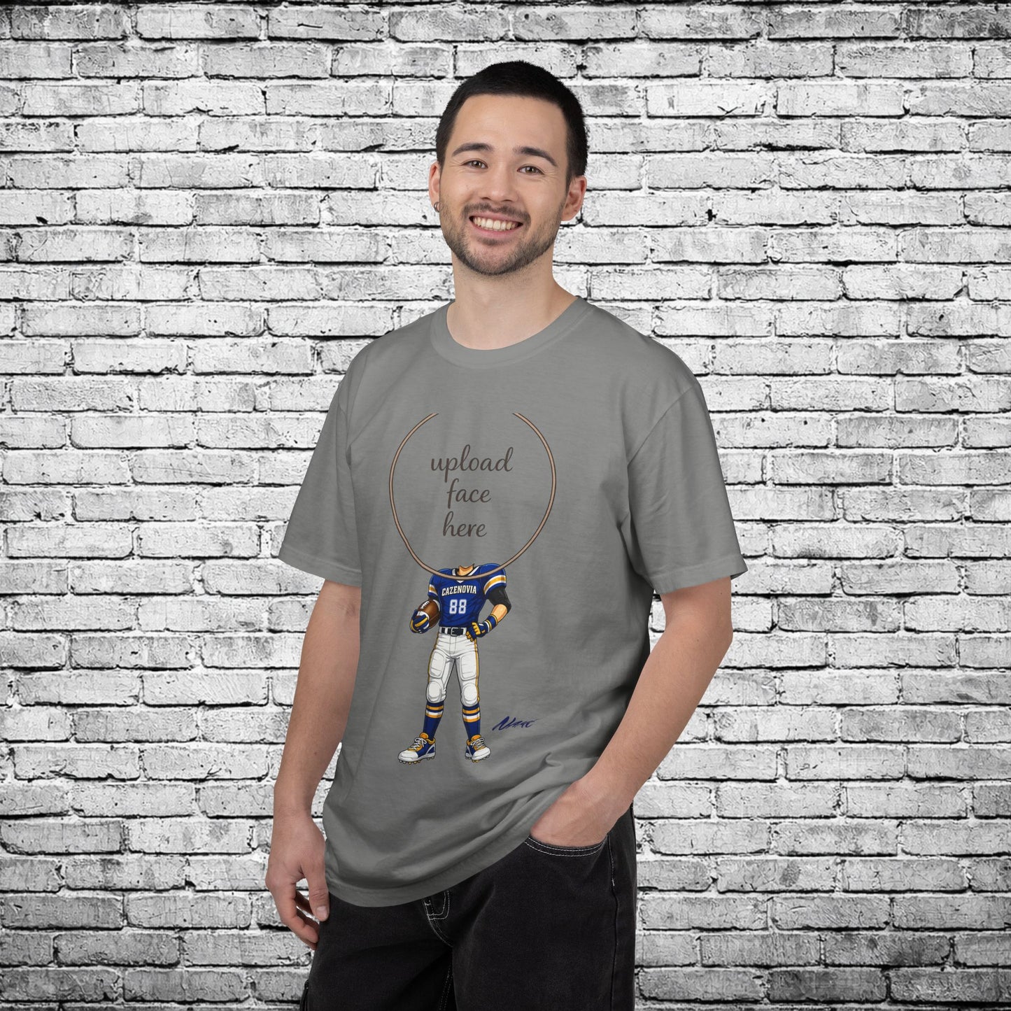 Cazenovia Football Custom Caricature T - Comfort Colors Brand