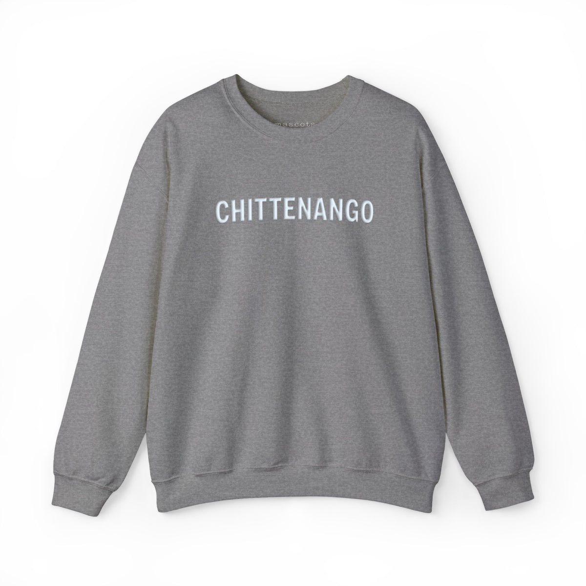 Chittenango White Puff Print Lettering Sweatshirt
