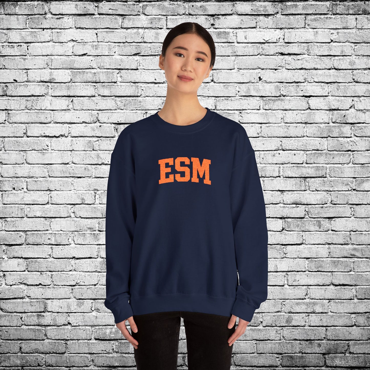 ESM Orange Embroidered Sweatshirt