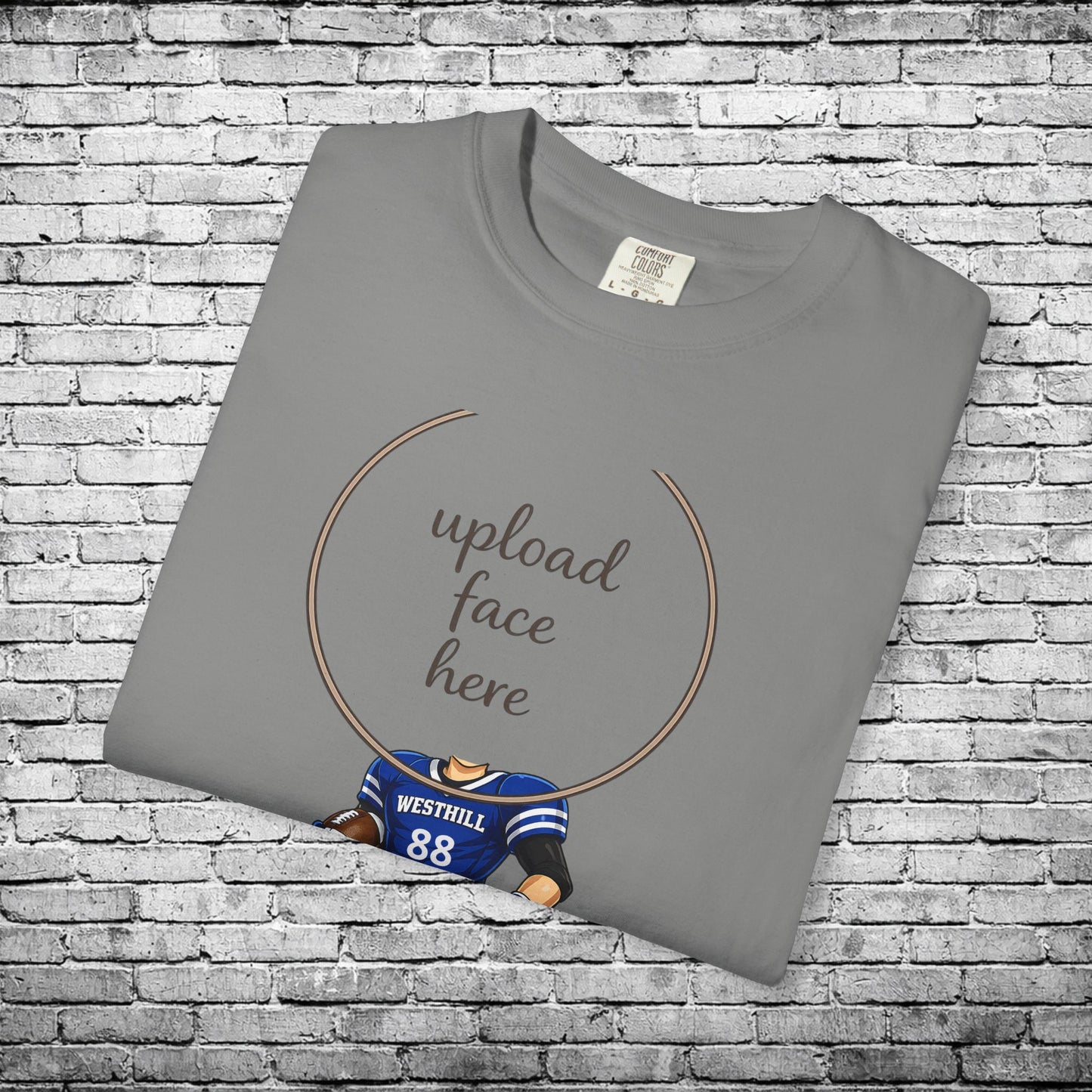 Westhill Football Custom Caricature T - Comfort Colors Brand