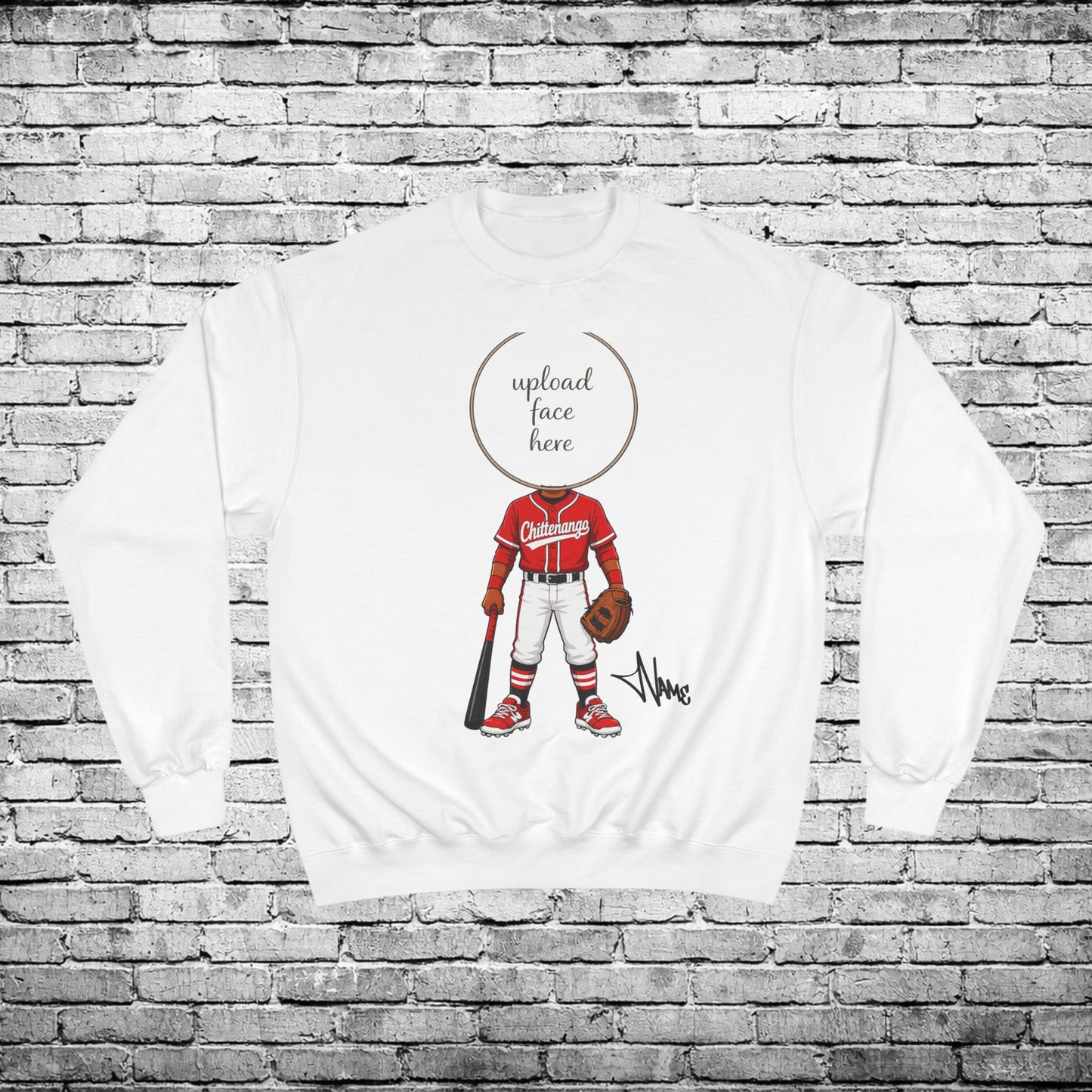 Chittenango Baseball Crewneck Sweatshirt (Dark Skin Tone) - Champion Brand