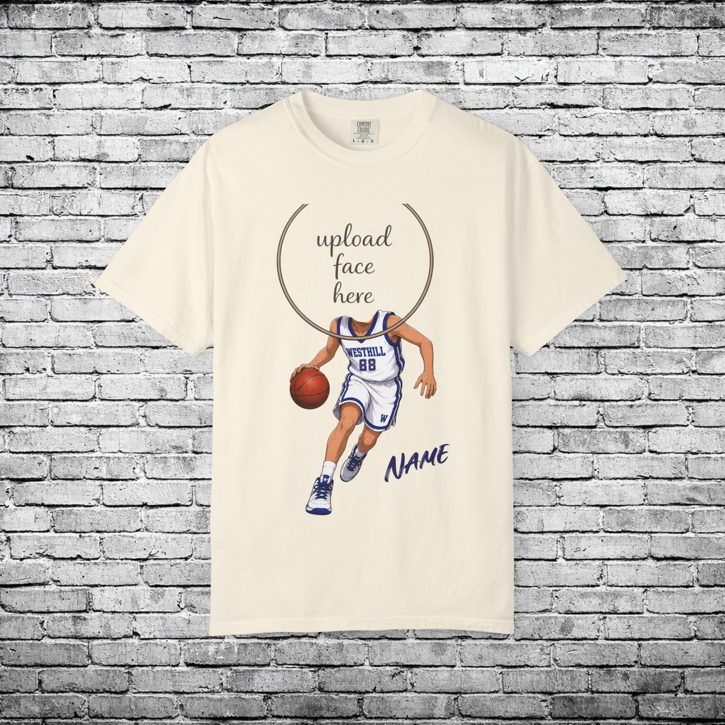Westhill Basketball Custom Caricature T - Comfort Colors Brand