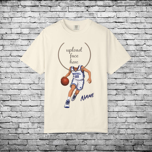 Westhill Basketball Custom Caricature T - Comfort Colors Brand