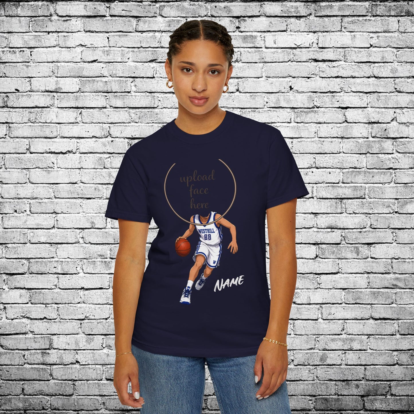 Westhill Basketball Custom Caricature T - Comfort Colors Brand