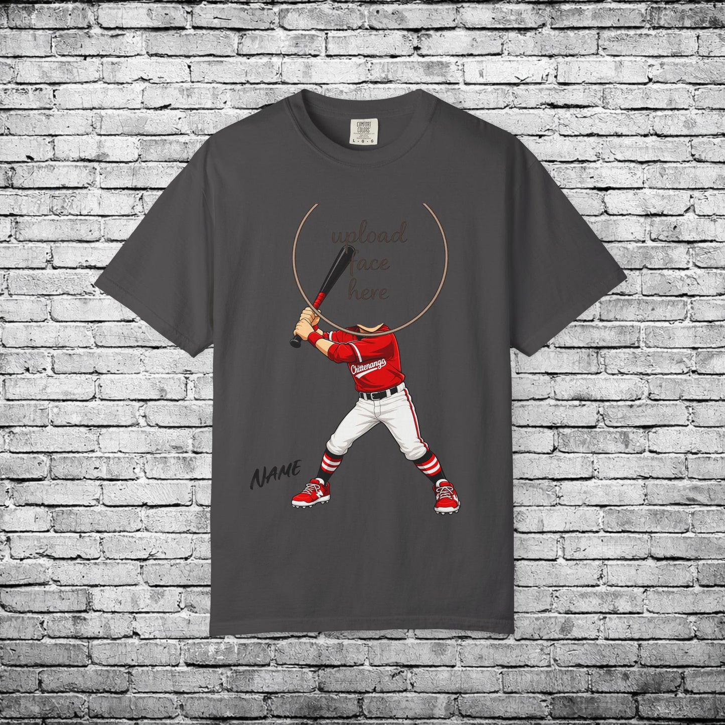 Chittenango Baseball Custom Caricature T - Comfort Colors Brand