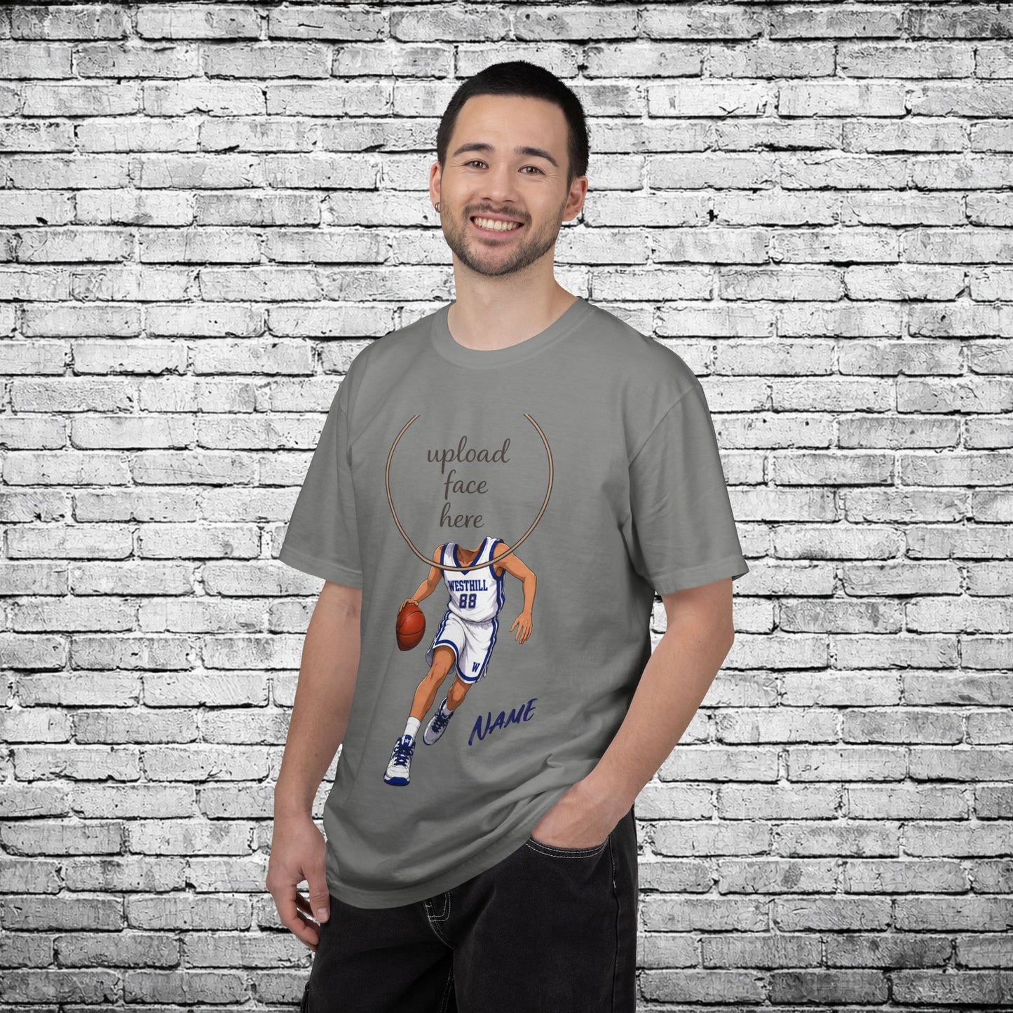 Westhill Basketball Custom Caricature T - Comfort Colors Brand