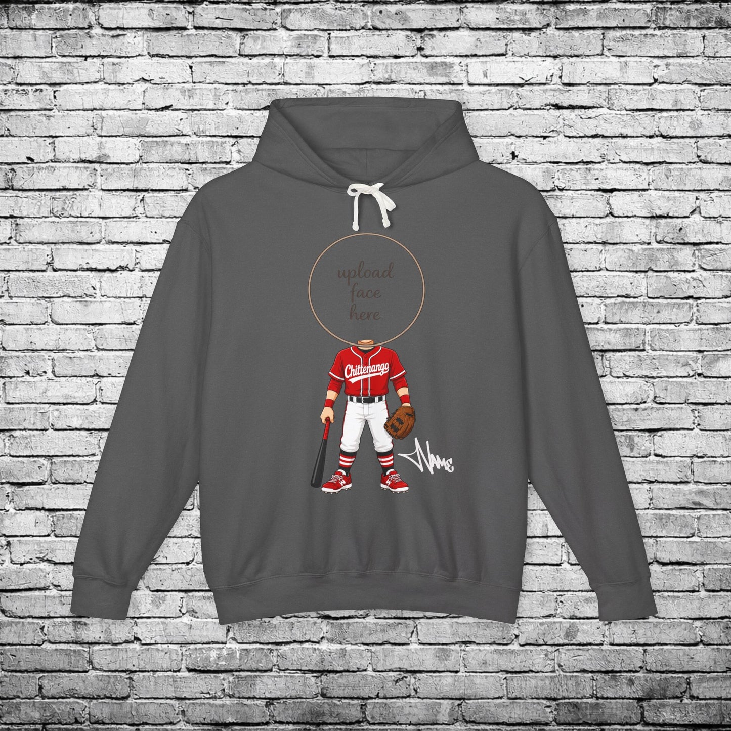 Chittenango Baseball (Light Skin Tone) Custom Caricature Hoodie - Comfort Colors Brand