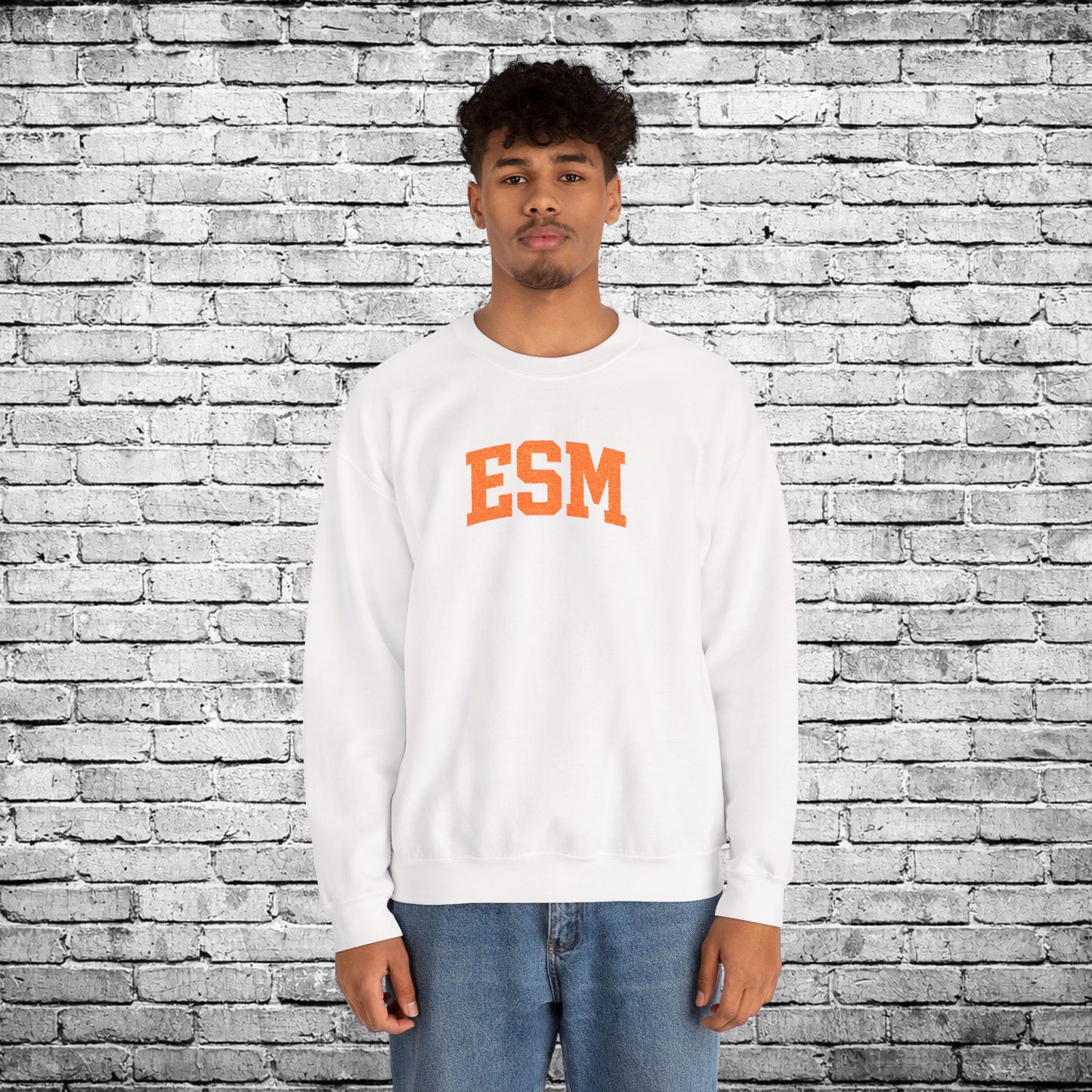 ESM Orange Embroidered Sweatshirt