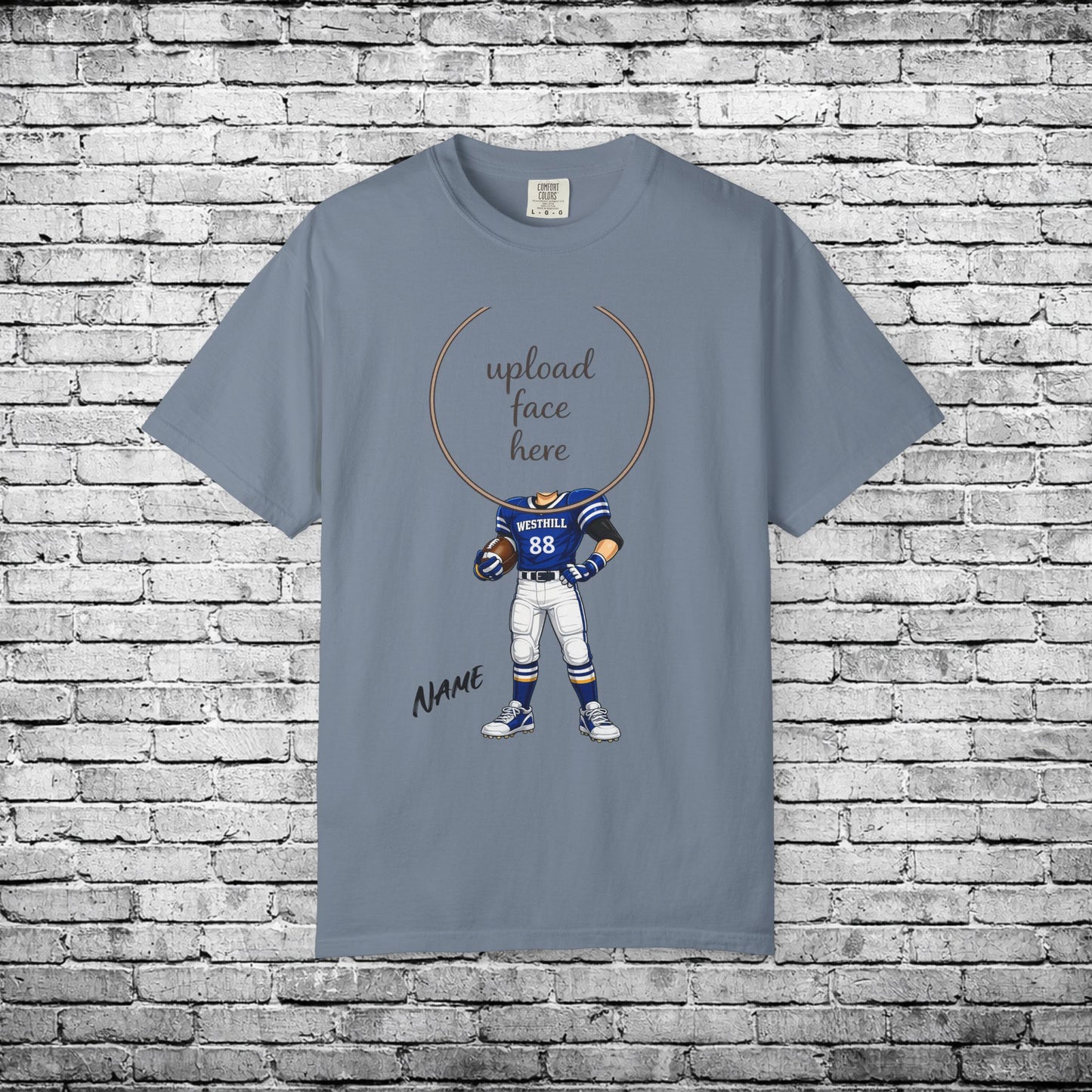 Westhill Football Custom Caricature T - Comfort Colors Brand