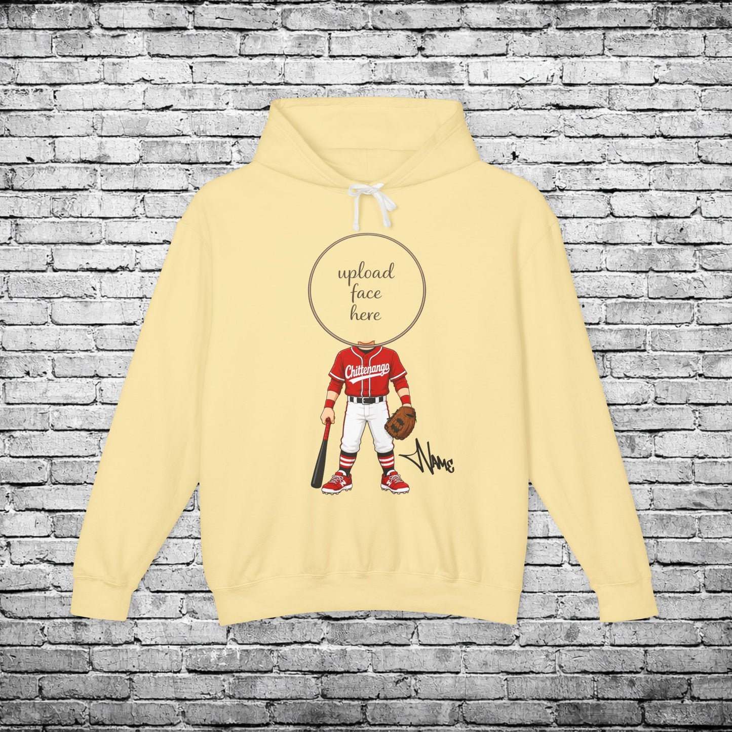 Chittenango Baseball (Light Skin Tone) Custom Caricature Hoodie - Comfort Colors Brand