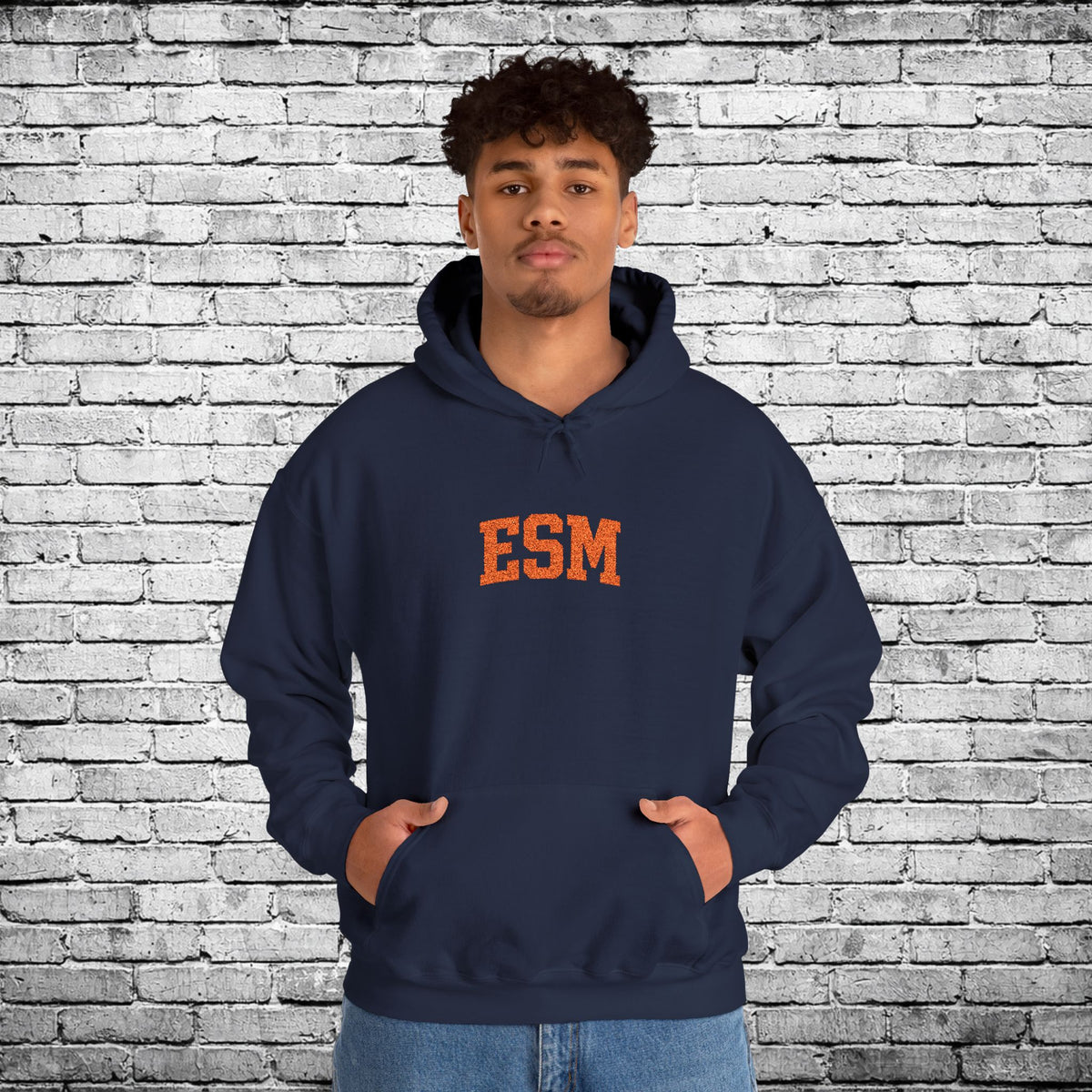 ESM Orange Embroidered Hoodie