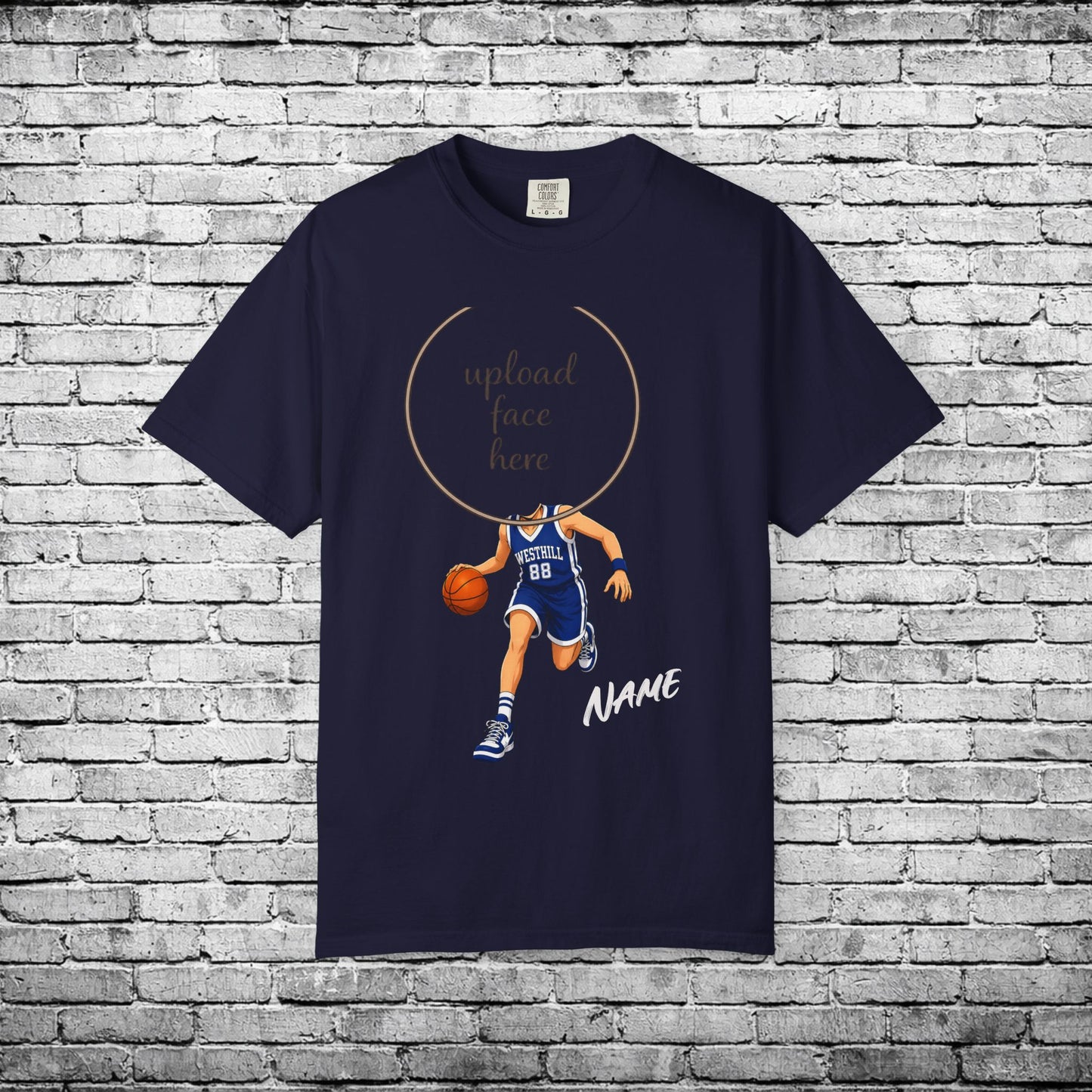 Westhill Basketball (Female) Custom Caricature T - Comfort Colors Brand